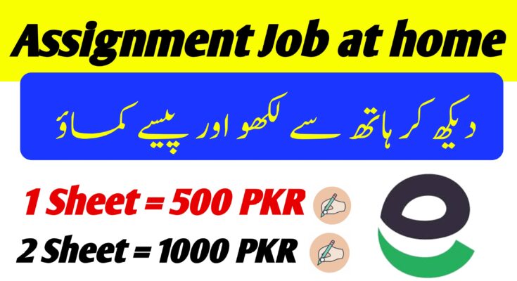 Assignment job without Investment 2024